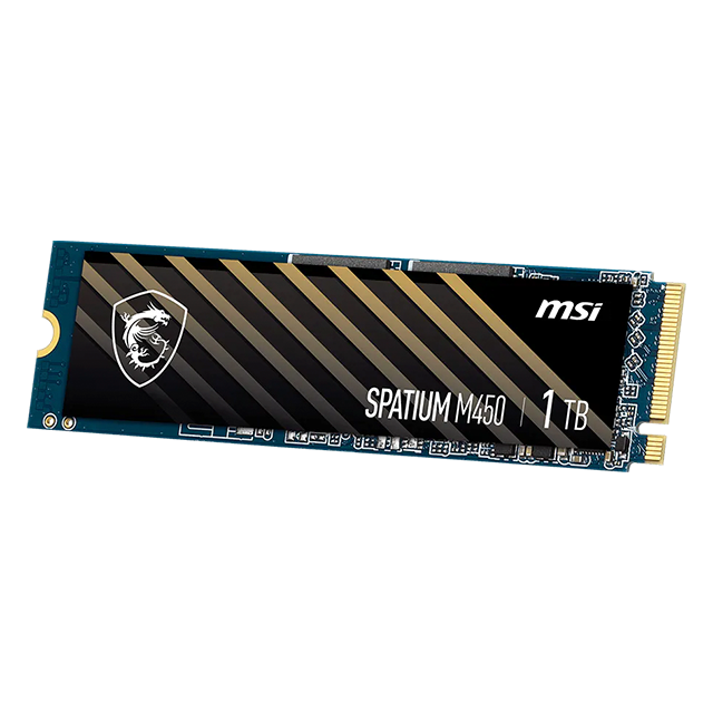 Unidad de Estado Solido SSD MSI Spatium M450, 500GB, NVMe M.2 2280, PCIe 4.0, 3600 MB/s lectura, 2300 MB/s escritura – SPATIUM M450 500GB 