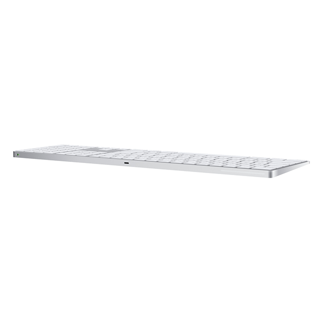 Teclado Apple Magic Keyboard con Teclado Numérico, Inalámbrico Bluetooth, Lightning, Distribución US English, Plata/Blanco – MXCJ3LL/A