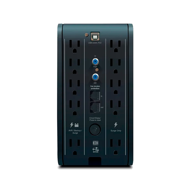 No-Break CDP R-SMART2010, 2000VA / 1200W, Interactivo AVR, 10 Salidas, Color Negro – R-SMART2010