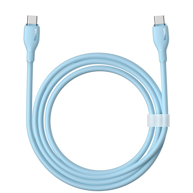 Cable de Carga Baseus USB-C a USB-C, 100W, 5A, 1.2 m, Azul – P10355702311-B1