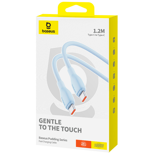 Cable de Carga Baseus USB-C a USB-C, 100W, 5A, 1.2 m, Azul – P10355702311-B1