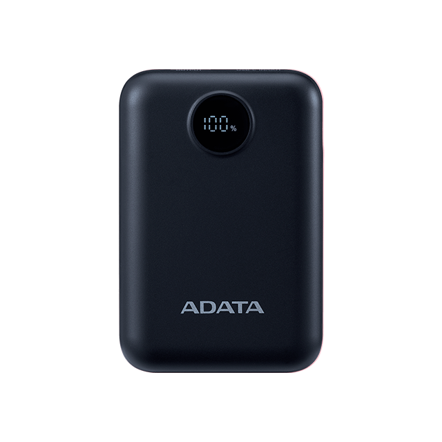 Power Bank ADATA C100, 10,000 mAh, Carga Simultánea para 2 Dispositivos, Indicador LED, Negro – PC10022-12BK
