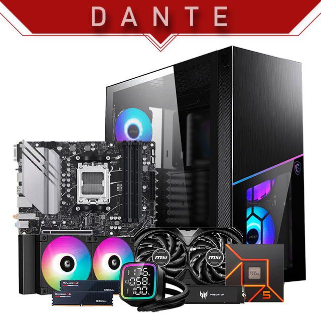 PC Gamer Dante | AMD Ryzen 5 7600 | 32GB 6000Mhz | RTX 4060 8GB | 512GB NVMe M.2 