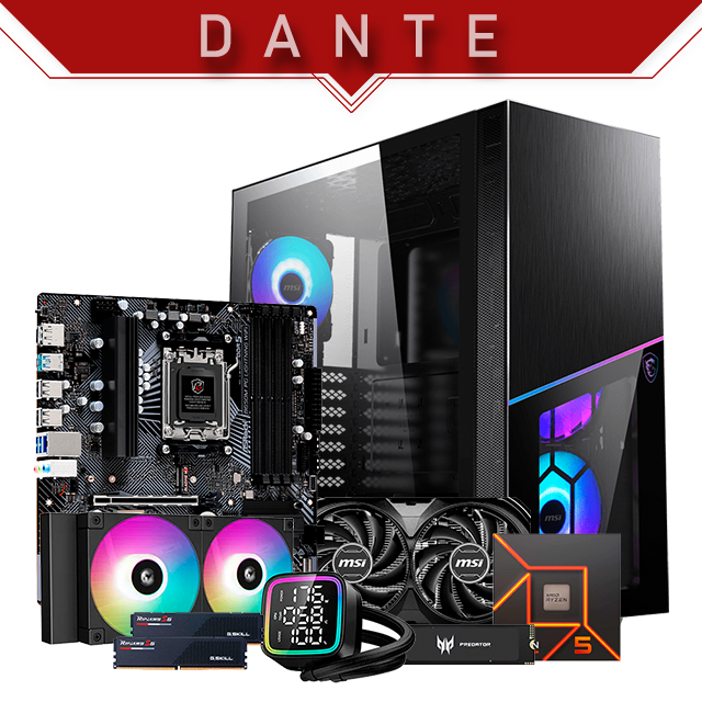 PC Gamer Dante | AMD Ryzen 5 7600 | 32GB 5200Mhz | RTX 4060 8GB | 512GB NVMe M.2 