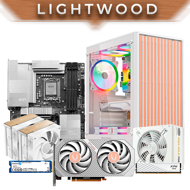 PC Gamer Lightwood | Intel Core Ultra 5 225F | RTX 5060 8GB GDDR7 | 16GB DDR5 | 1TB NVMe | Z890-P WIFI | 750W Gold