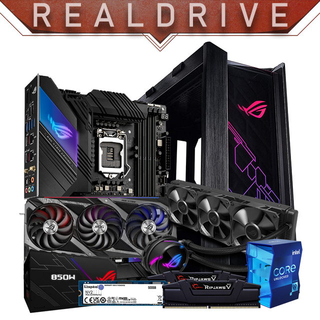 PC Gamer RealDrive | Intel Core i9-11900K | ROG  RTX 3070 V2 OC | ROG Z590-E Gaming Wi-Fi | ROG Thor 850W | 32GB RAM DDR4 3600Mhz | 500GB SSD M.2 Kingston NV2 | ROG LC 360 | ROG GX601 Helios | 