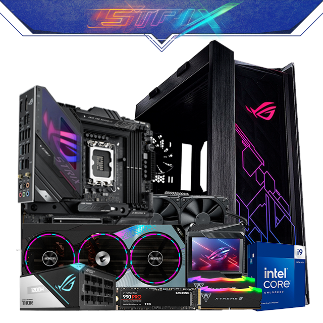 PC Gamer Asus ROG Strix Def Edition | Core i9 14900KF | RTX 4090 | ROG Z790-E Gaming | ROG Thor 1200W | 32GB DDR5 8000MHZ | SSD 990 PRO 1TB | ROG Ryujin II | ROG Strix GX601 Helios