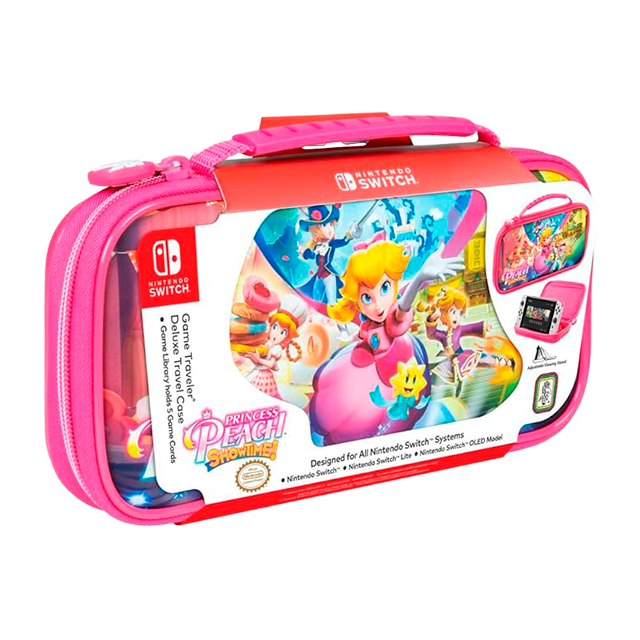 Estuche de Viaje Deluxe Peach Showtime, Resistente, soporte ajustable, para Switch/Switch Lite/OLED – PPST100