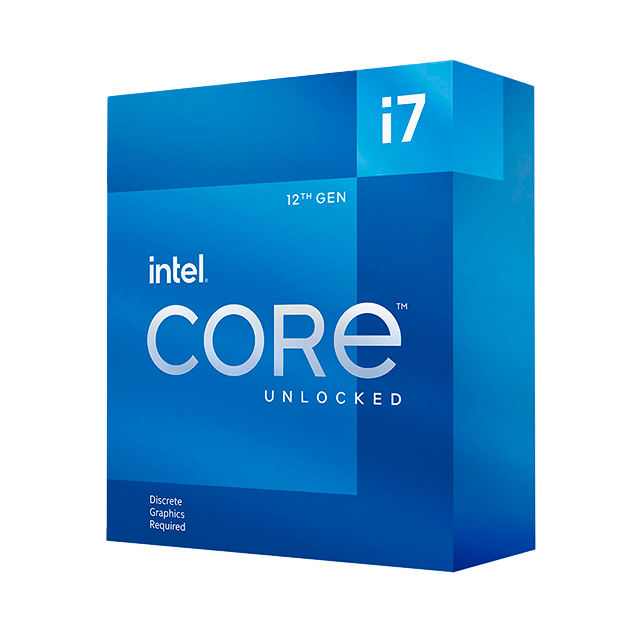 Procesador Intel Core i7-12700KF, 12 Núcleos (8P+4E), 20 Hilos, 3.6 GHz, hasta 5.0 GHz, 25 MB Caché, LGA1700, sin Gráficos – BX8071512700KF