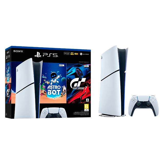 Consola PlayStation 5 Edición Digital, 825 GB SSD, Incluye ASTRO BOT y Gran Turismo 7, Control DualSense Inalámbrico, Resolución 4K HDR, Modelo PS5DIG-ASTRO