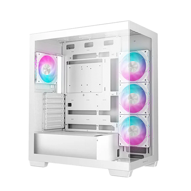 Gabinete DeepCool CG580 4F White, Vidrio Templado, 4 Ventiladores Instalados, USB 3.0 – R-CG580-WHADA4-G-1
