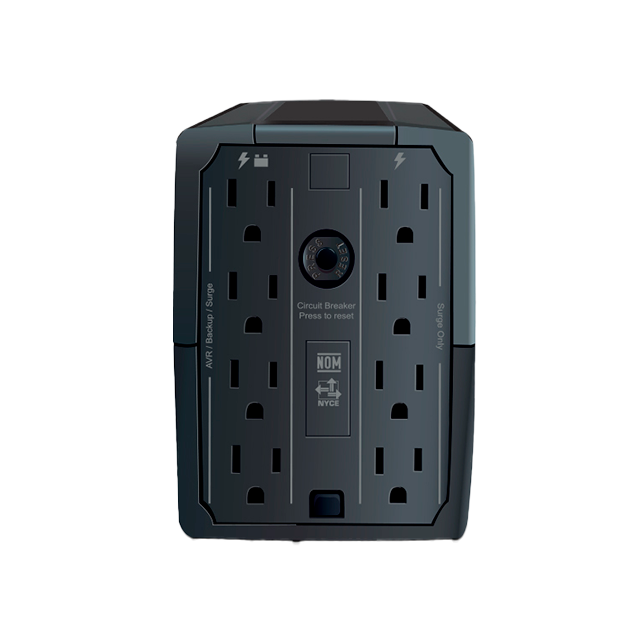 No-Break CDP R-UPR1008, 1000VA/500W, UPS interactiva con AVR, 8 salidas NEMA 5-15R, 120 V
