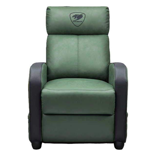 Sofá Gamer COUGAR Ranger Elite Army Green, reclinable, reposapiés plegable, bolsillo lateral, soporta 135 kg – CGR-RAE-GEB