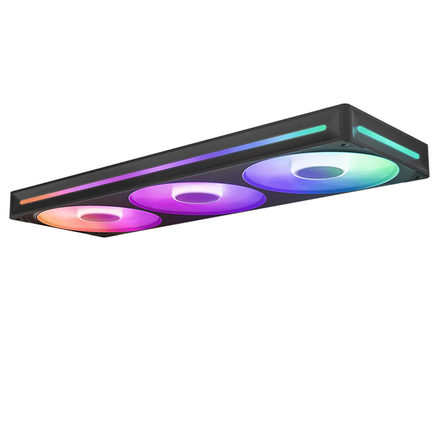 Ventilador NZXT F360 RGB Core, 3x 120mm, 2400RPM, Iluminación RGB, Negro - RF-U36HF-B1