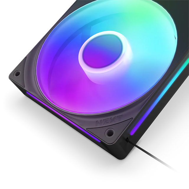 Ventilador NZXT F360 RGB Core, 3x 120mm, 2400RPM, Iluminación RGB, Negro - RF-U36HF-B1
