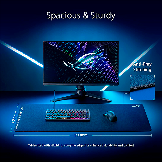 Mousepad ASUS ROG Hone Ace XXL, 900 × 400 × 3 mm, superficie de tela, base antiderrapante – ROG HONE ACE XXL