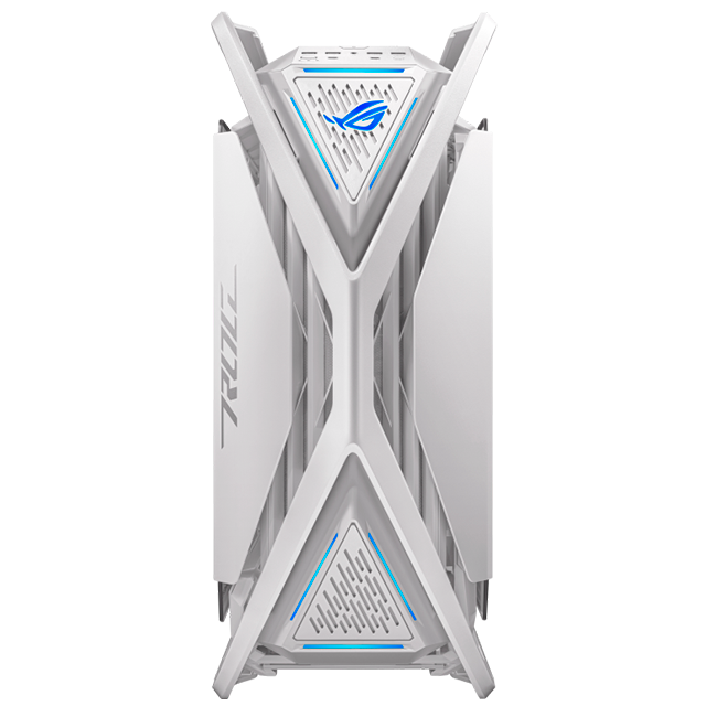 Gabinete ASUS ROG Hyperion GR701, E-ATX, vidrio templado, 4 ventiladores PWM, soporte radiador 420 mm, USB-C, Blanco – GR701/WT/PWM FAN