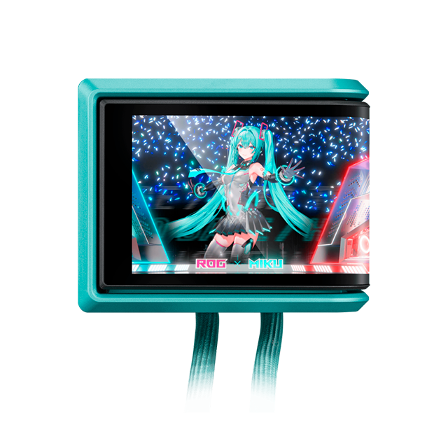 ASUS ROG Hatsune Miku Edition Incluye Tarjeta Madre ASUS ROG STRIX X870E-H, Tarjeta de video ASUS ROG ASTRAL RTX 5080 OC, Enfriamiento Liquido ASUS ROG RYUO IV 360 ARGB ,GABINETE ASUS ROG STRIX HELIOS II GX601S