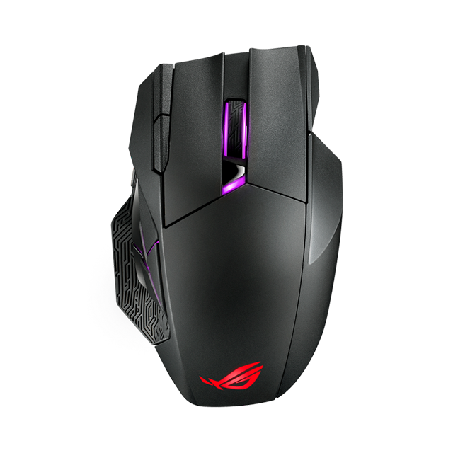Mouse Gaming ASUS ROG Spatha X, inalámbrico/alámbrico, 12 botones, sensor óptico, negro – P707 ROG Spatha X