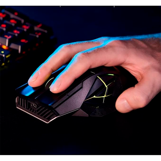 Mouse Gaming ASUS ROG Spatha X, inalámbrico/alámbrico, 12 botones, sensor óptico, negro – P707 ROG Spatha X