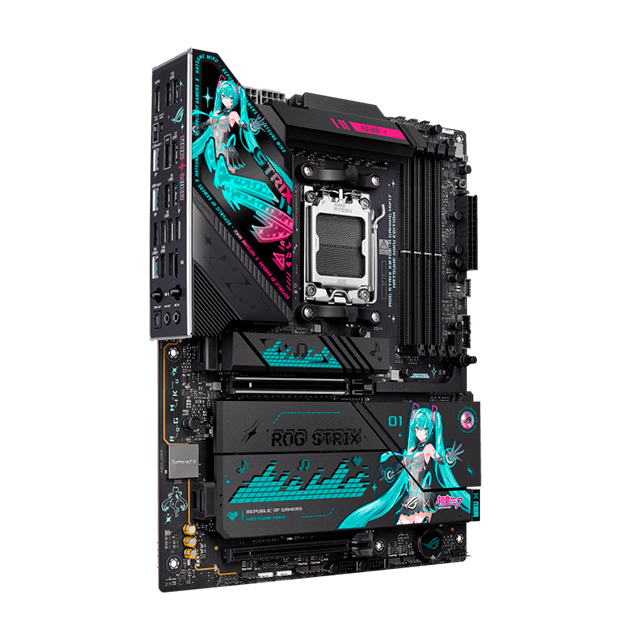 ASUS ROG Hatsune Miku Edition Incluye Tarjeta Madre ASUS ROG STRIX X870E-H, Tarjeta de video ASUS ROG ASTRAL RTX 5080 OC, Enfriamiento Liquido ASUS ROG RYUO IV 360 ARGB ,GABINETE ASUS ROG STRIX HELIOS II GX601S