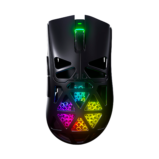Mouse Gamer AULA SC620 Black, inalámbrico tri-mode, Bluetooth/2.4 GHz/USB-C, 12,000 DPI, 1000Hz, RGB – SC620 BLACK