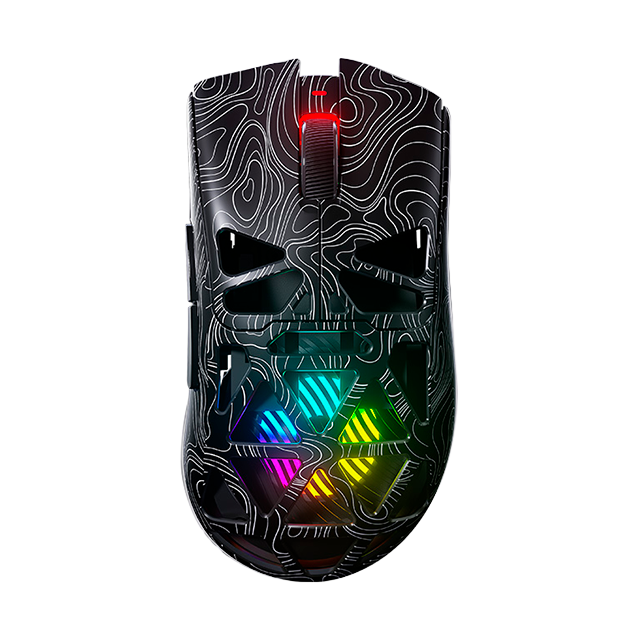 Mouse Gamer AULA SC620 Black/Lines, inalámbrico tri-mode, Bluetooth/2.4 GHz/USB-C, 12,000 DPI, 1000Hz, RGB – SC620 BLACK/LINES