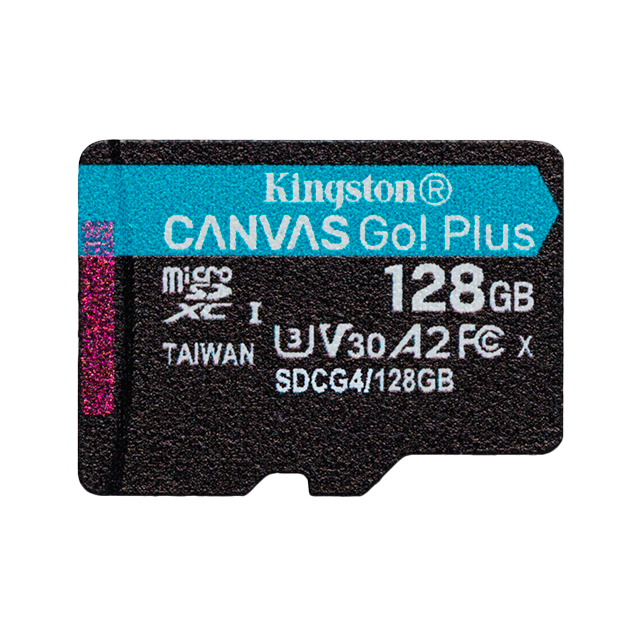 Memoria SD Kingston Canvas Go! Plus 128GB, 170/90 MB/s, UHS-I U3 V30, Clase 10 – SDCG4/128GB