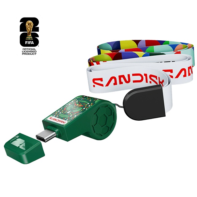 Memoria USB SanDisk 64GB USB-C, Edición México Copa Mundial FIFA 2026, lectura 300 MB/s – SDCZIA-064G-G46G