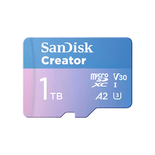 Memoria MicroSD SanDisk Creator, 1TB, UHS-I U3, V30, A2, hasta 190 MB/s, para video 4K/5.3K – SDSQXAV-1T00-GN6MS