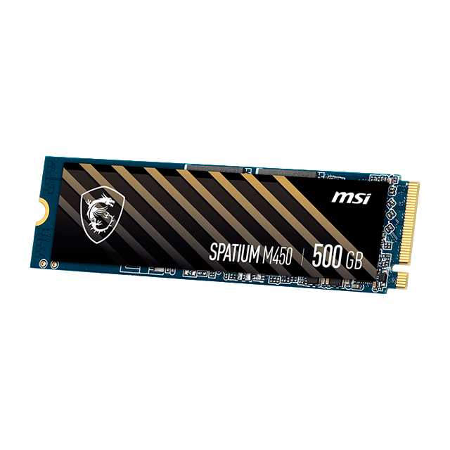 Unidad de Estado Solido SSD MSI Spatium M450, 500GB, NVMe M.2 2280, PCIe 4.0, 3600 MB/s lectura, 2300 MB/s escritura – SPATIUM M450 500GB 