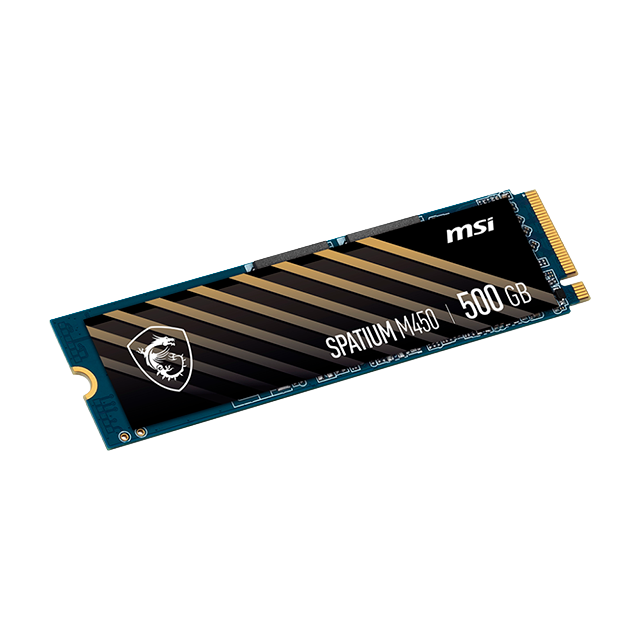 Unidad de Estado Solido SSD MSI Spatium M450, 500GB, NVMe M.2 2280, PCIe 4.0, 3600 MB/s lectura, 2300 MB/s escritura – SPATIUM M450 500GB 