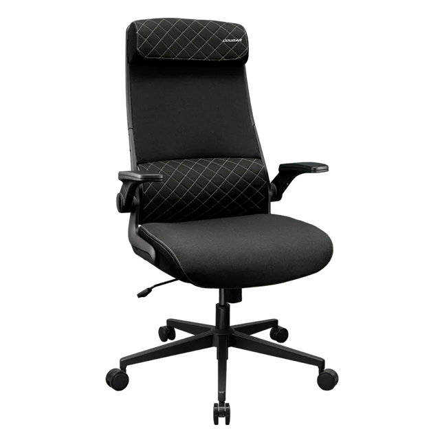 Silla Gamer Ergonómica COUGAR Stryder, respaldo alto, brazos abatibles, negro – CGR-STD-BLB