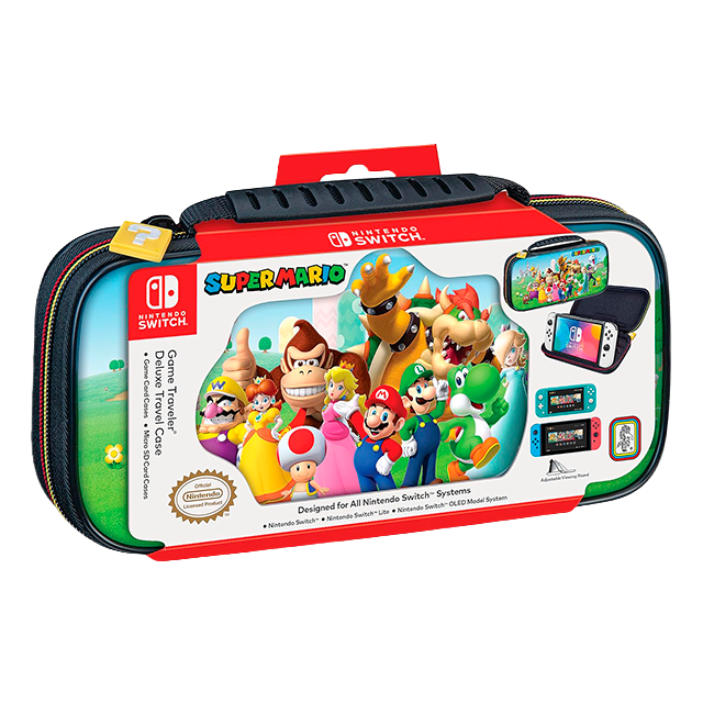 Estuche de viaje Game Traveler Super Mario para Nintendo Switch, rígido, almacenamiento para juegos