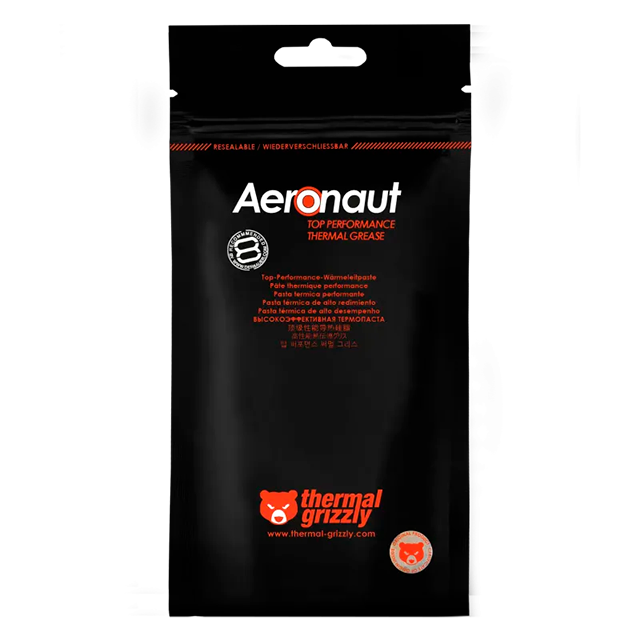 Pasta Térmica Thermal Grizzly Aeronaut, 3.9 g / 1.5 ml, No Conductiva, para CPU y GPU – TG-A-015-R