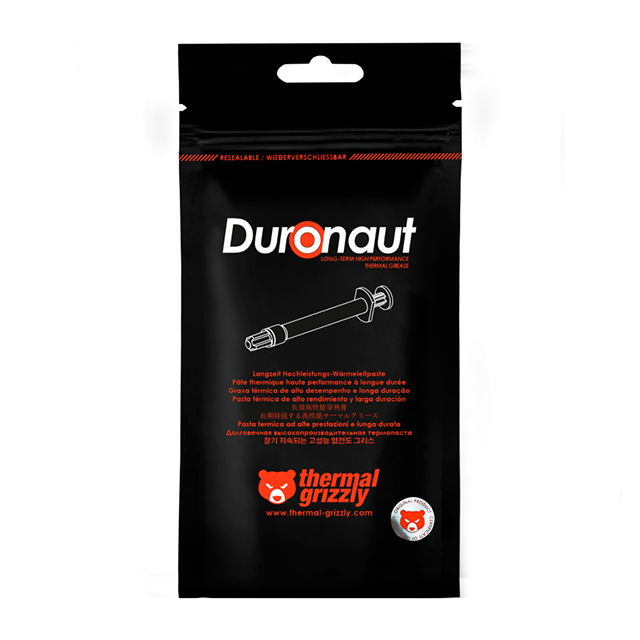 Pasta Térmica Thermal Grizzly Duronaut, 2 g, alta estabilidad, no conductiva eléctricamente – TG-D-002-R
