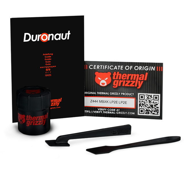 Pasta Térmica Thermal Grizzly Duronaut, 30 g, alta estabilidad, no conductiva eléctricamente – TG-D-030-R