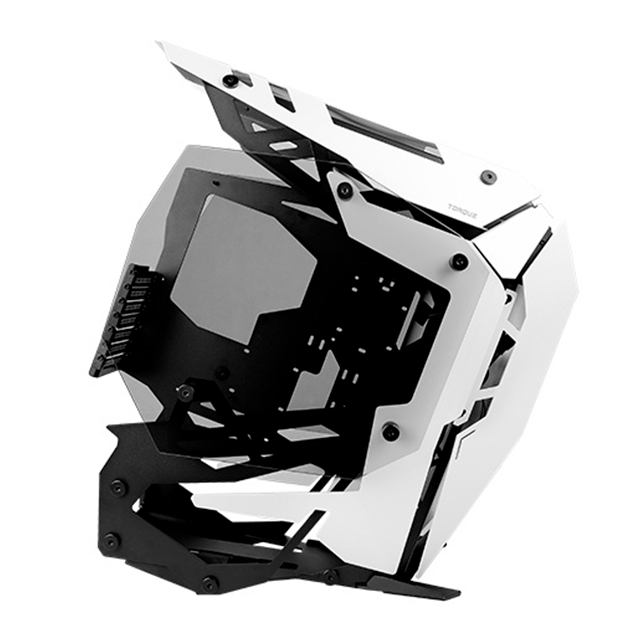 Gabinete Antec TORQUE, Estructura de Aluminio CNC, Paneles Laterales de Vidrio Templado, Color Blanco y Negro - TORQUE-BW