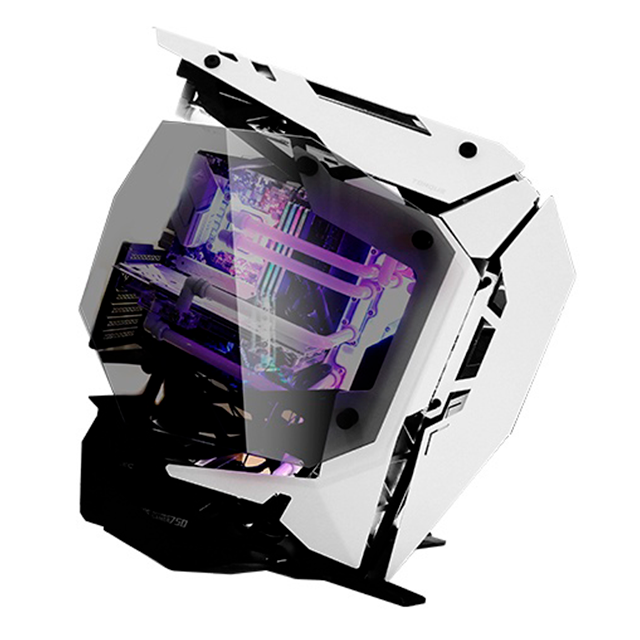 Gabinete Antec TORQUE, Estructura de Aluminio CNC, Paneles Laterales de Vidrio Templado, Color Blanco y Negro - TORQUE-BW