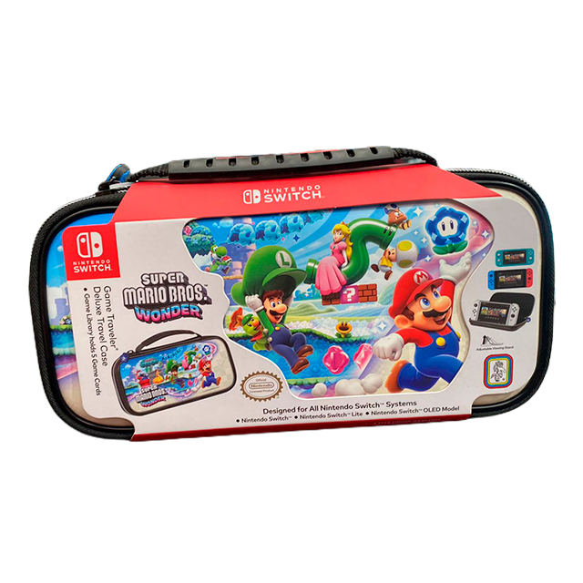 Estuche de Viaje Deluxe, Game Traveler Super Mario Bros Wonder para Nintendo Switch, Protección Rígida, Edición Especial - NSCS0410-01