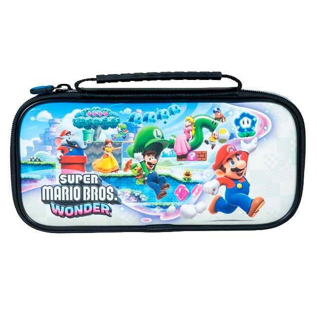 Estuche de Viaje Deluxe, Game Traveler Super Mario Bros Wonder para Nintendo Switch, Protección Rígida, Edición Especial - NSCS0410-01