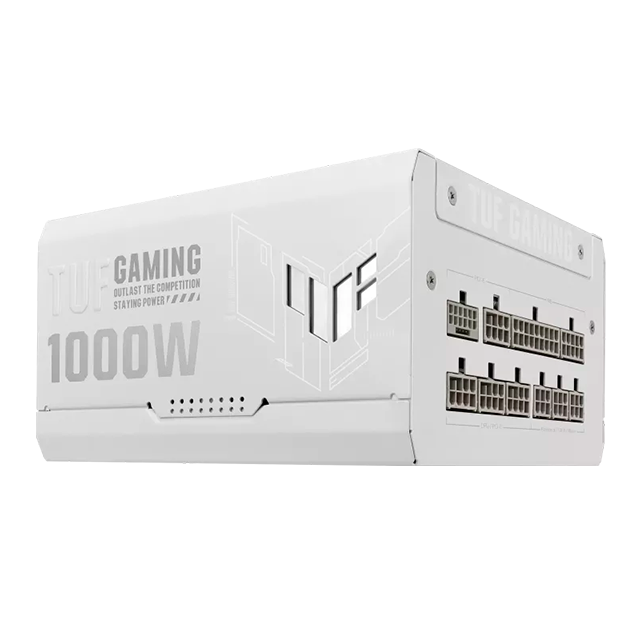 Fuente de Poder ASUS TUF Gaming 1000G White, 1000W, 80 Plus Gold, ATX 3.1, PCIe 5.0, modular – TUF-GAMING-1000G WHITE