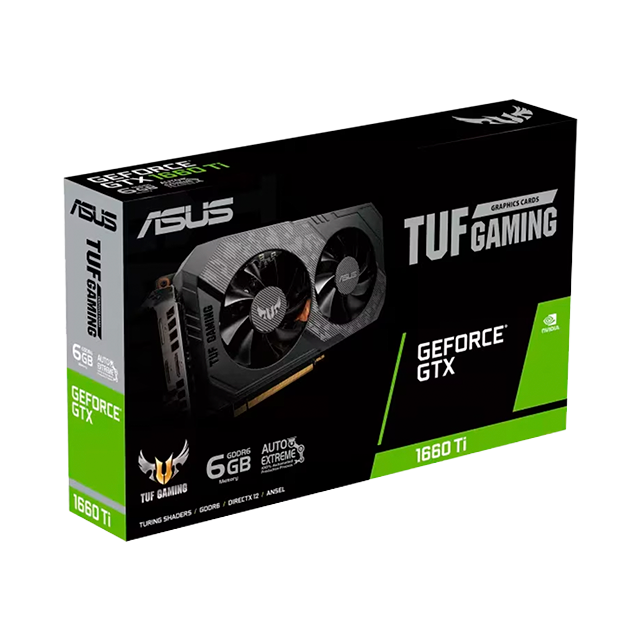 Tarjeta de Video ASUS TUF GTX 1660 Ti EVO Gaming, 6 GB GDDR6, PCIe 3.0 x16, HDMI, DisplayPort, DVI – TUF-GTX1660TI-6G-EVO-GAMING
