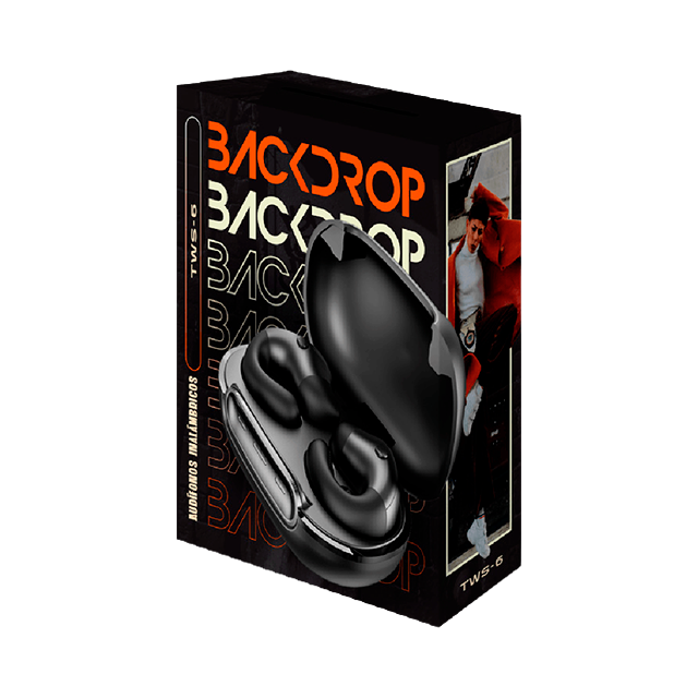Audífonos Inalámbricos Backdrop TWS-6, Bluetooth, True Wireless, Color Negro – TWS-6