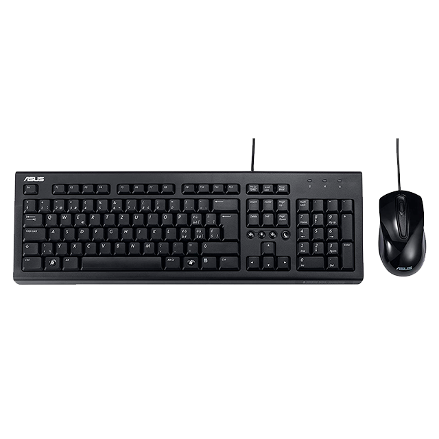 Combo de Teclado y Mouse ASUS U2000, Alámbrico, USB, Negro Español - 90-XB1000KM00040