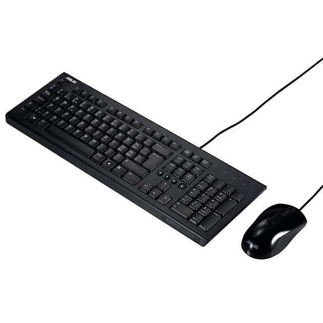 Combo de Teclado y Mouse ASUS U2000, Alámbrico, USB, Negro Español - 90-XB1000KM00040