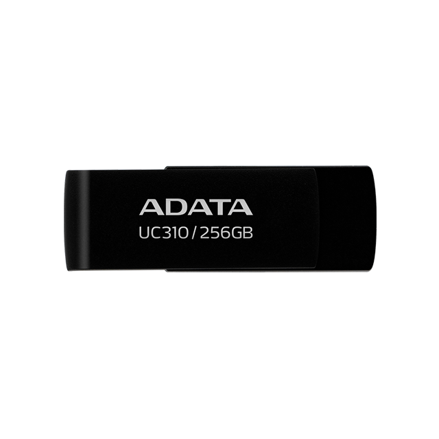 Memoria USB Adata UC310, 256GB, USB 3.2, 100 MB/s, Negro – UC310-256G-RBK