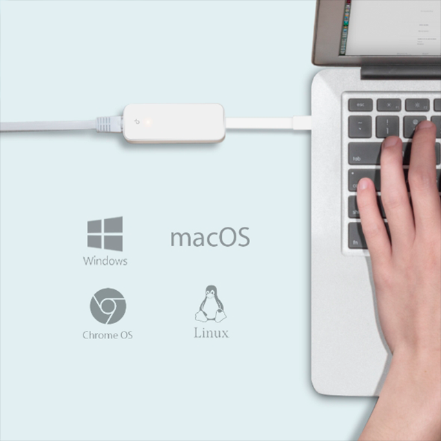 Adaptador de Red USB Tipo-C a RJ45 Gigabit Ethernet TP-Link UE300C, USB 3.0, 10/100/1000 Mbps - UE300C