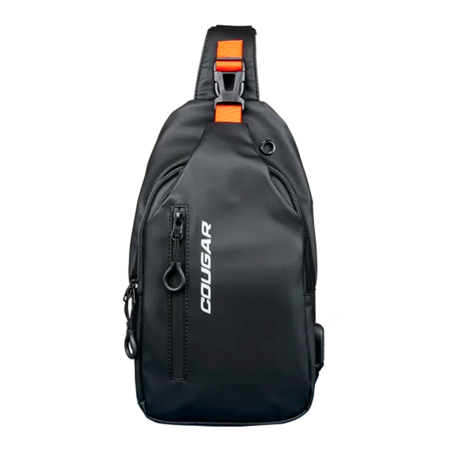 Mochila Crossbody COUGAR Uniride, Sling Bag 4 L, 2 Compartimentos Principales, Resistente al Agua, Puerto USB-A, Negro – 3MUNINXB.0001