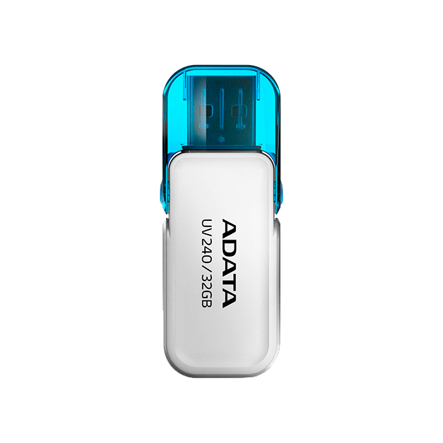 Memoria USB Adata UV240, 32GB, USB-A 2.0, Blanco - AUV240-32G-RWH